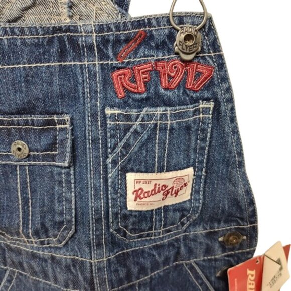 Radio Flyer Denim Coveralls One Piece Size 3T 100% Cotton NWT dated 2004 - Picture 4 of 12